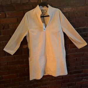 Tuckernuck winter white corduroy Clifton dress - NWT